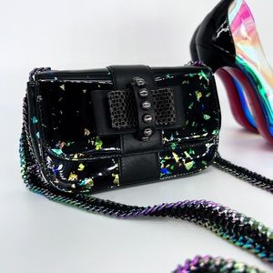RARE Louboutin Sweet Charity Iridescent Hologram Bag